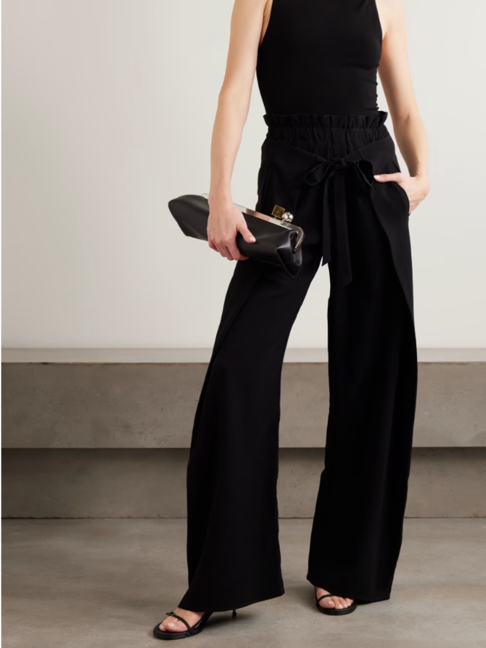 CULT GAIA Naomi crepe wide-leg wrap pants (NET A PORTER)